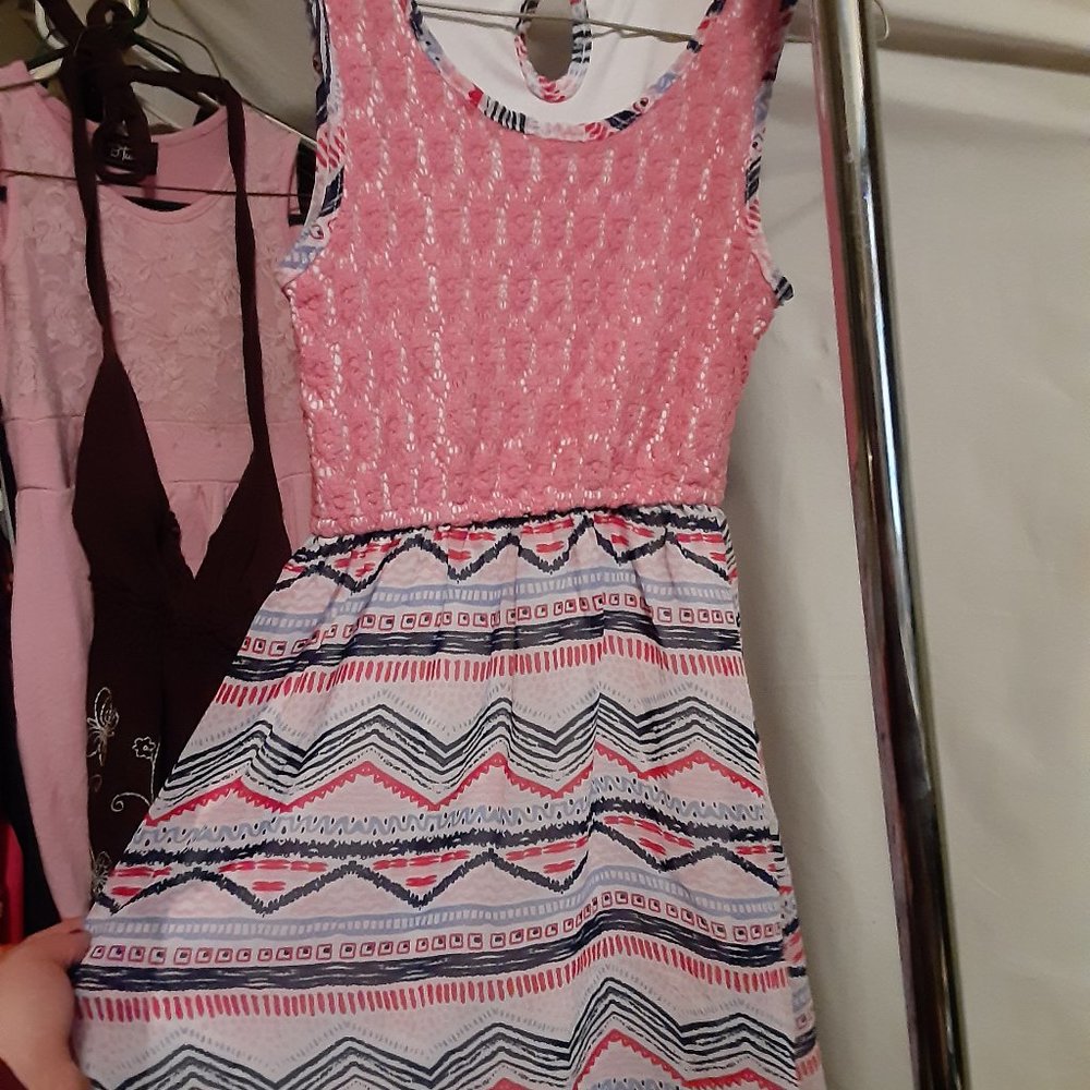 Womens Rose and Multicolored dress